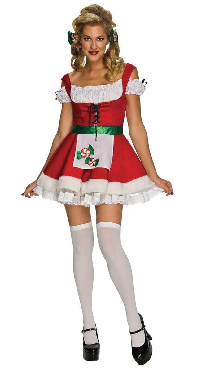 Sexy Christmas Peppermint Candy Dress Adult Costume - costume
